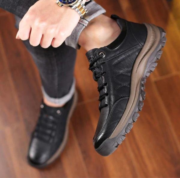 Comfortabele Orthopedische Leren Schoenen voor Mannen