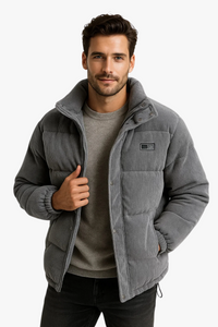 Corduroy pufferjas