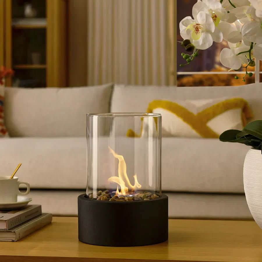 COSYFLAME – Moderne Tafelhaard met Echte Vlammen & Rookvrije Bio-ethanol Brandstof