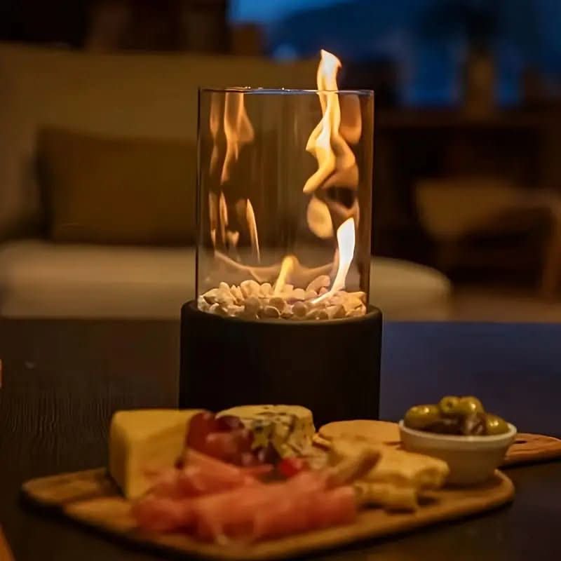 COSYFLAME – Moderne Tafelhaard met Echte Vlammen & Rookvrije Bio-ethanol Brandstof