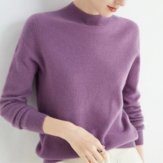 Dames Cashmere Gebreide Trui - Luxe, Zachte Herfsttrui in Cashmere Wol