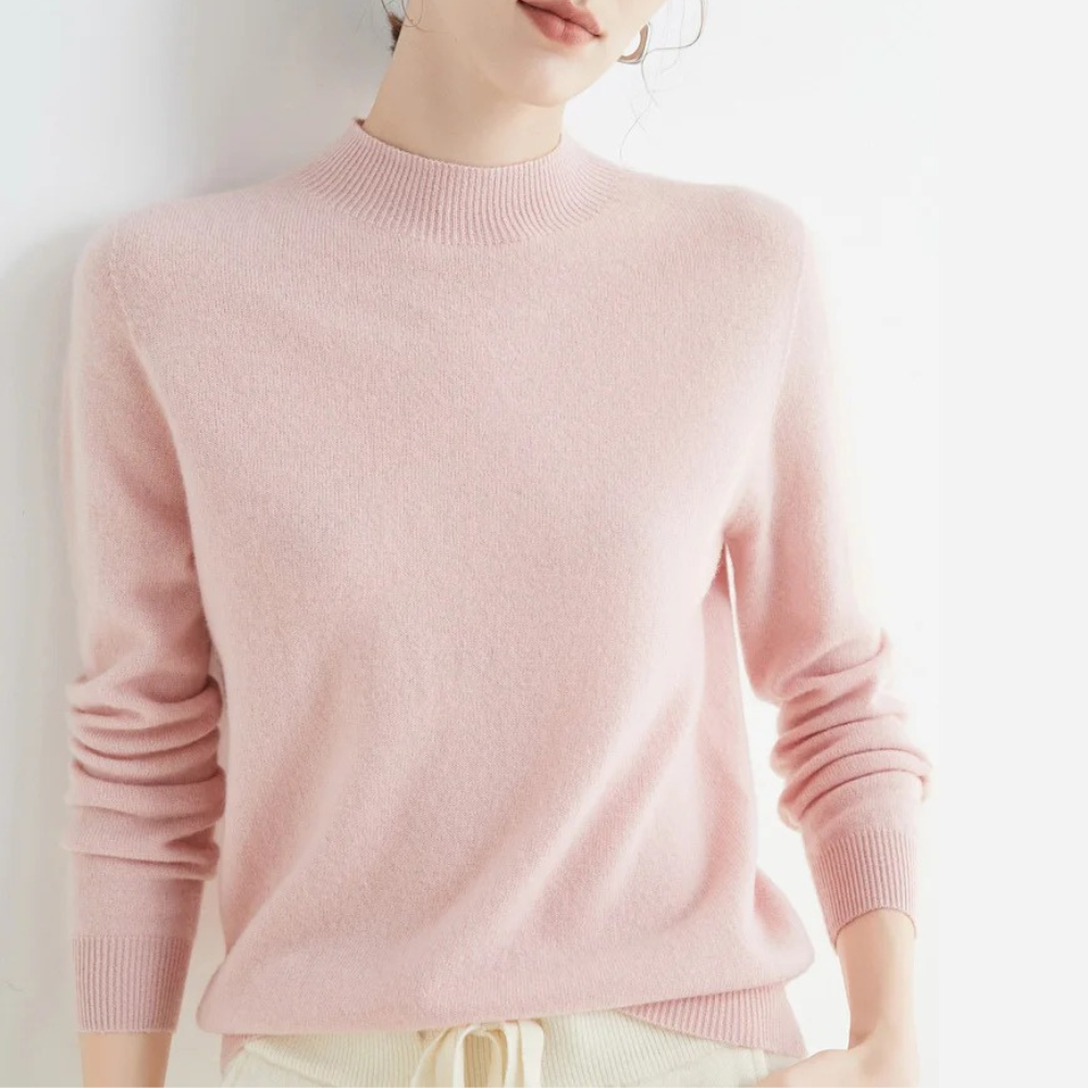 Dames Cashmere Gebreide Trui - Luxe, Zachte Herfsttrui in Cashmere Wol