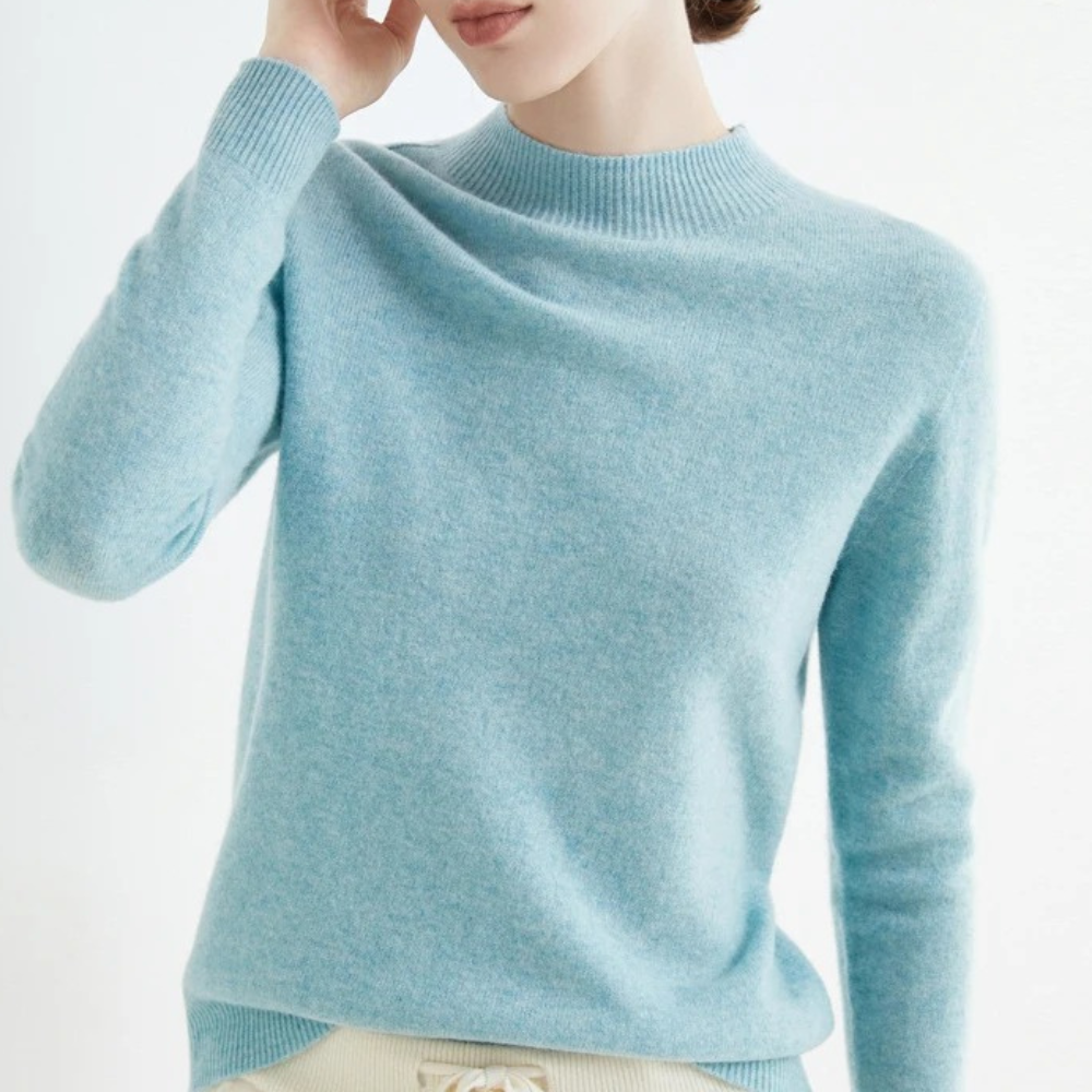 Dames Cashmere Gebreide Trui - Luxe, Zachte Herfsttrui in Cashmere Wol