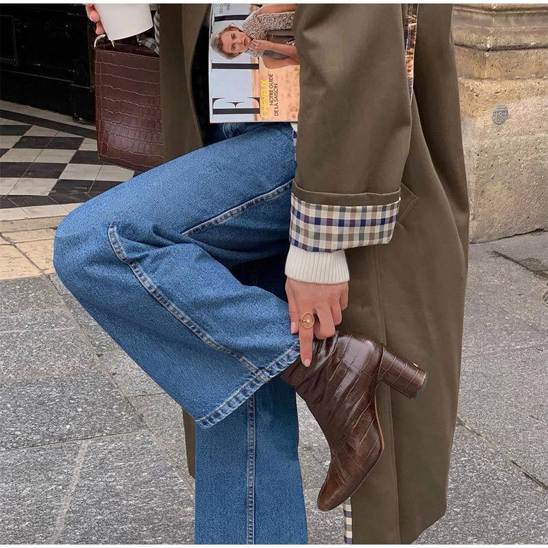 Dames Elegante Lange Trenchcoat - Herfsteditie