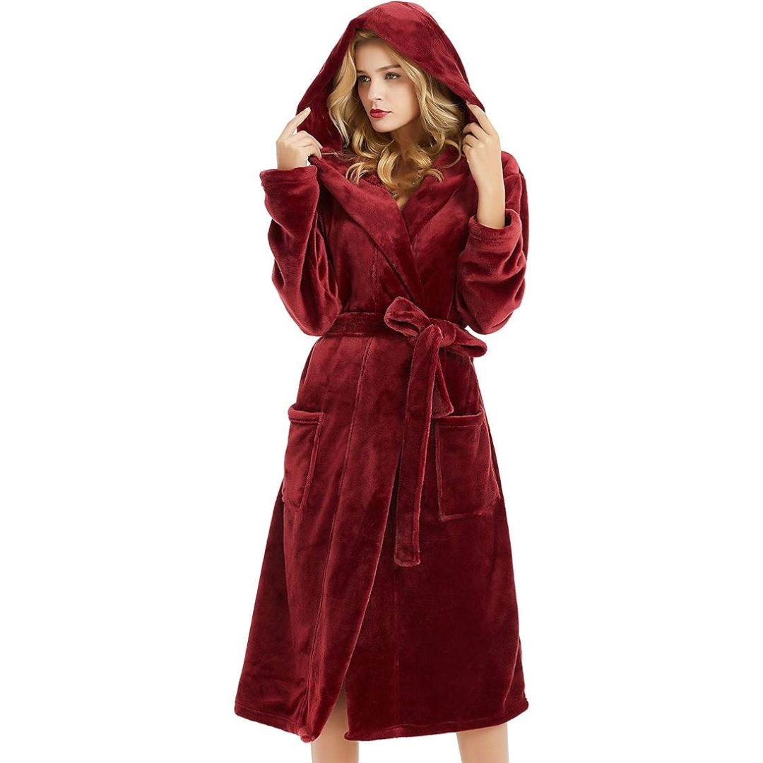 Dames Fleece Badjas met Kap – Vivianne