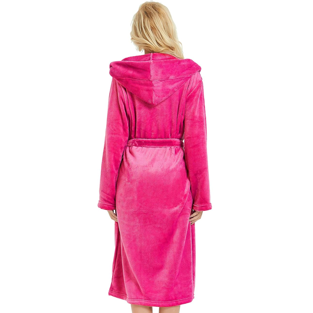 Dames Fleece Badjas met Kap – Vivianne