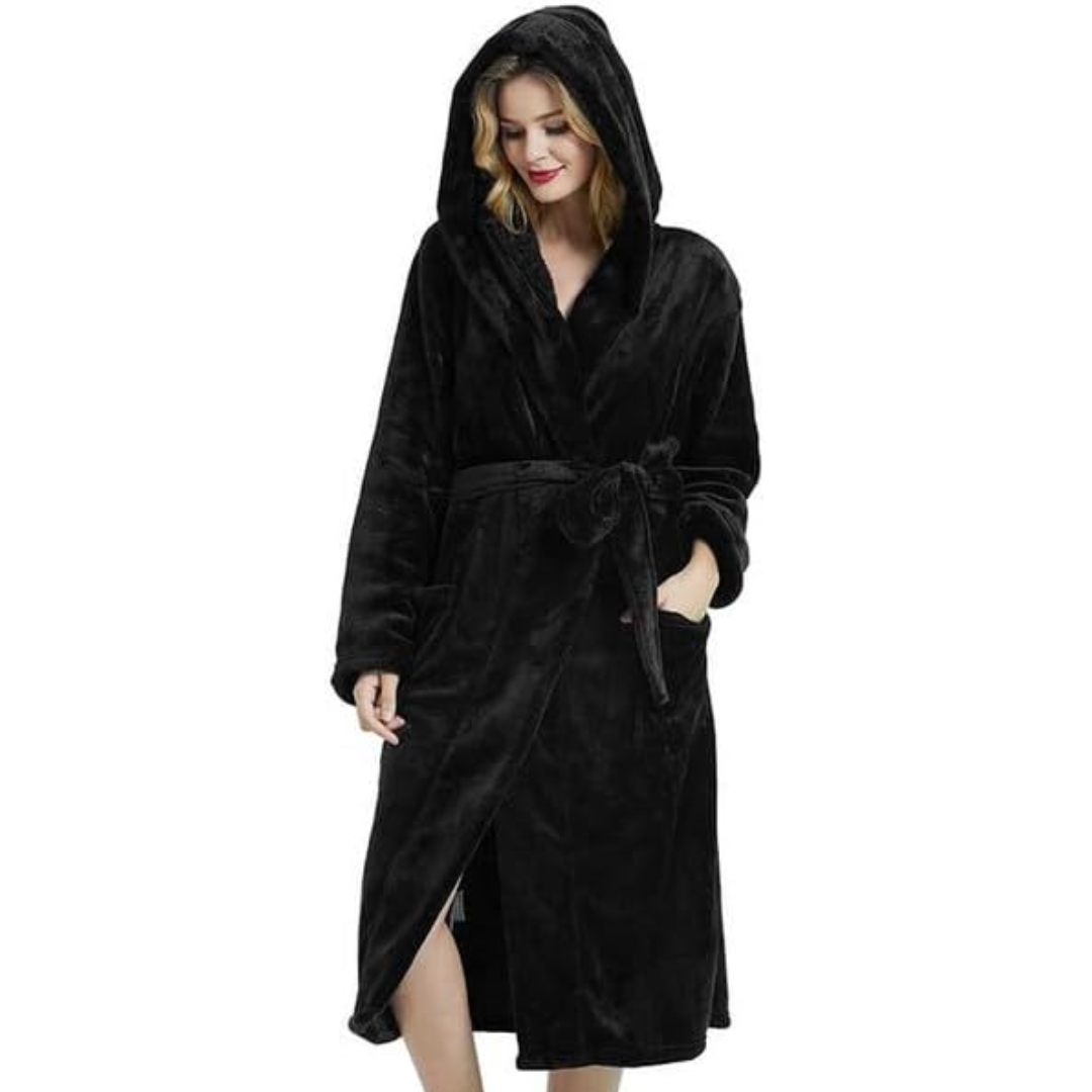 Dames Fleece Badjas met Kap – Vivianne
