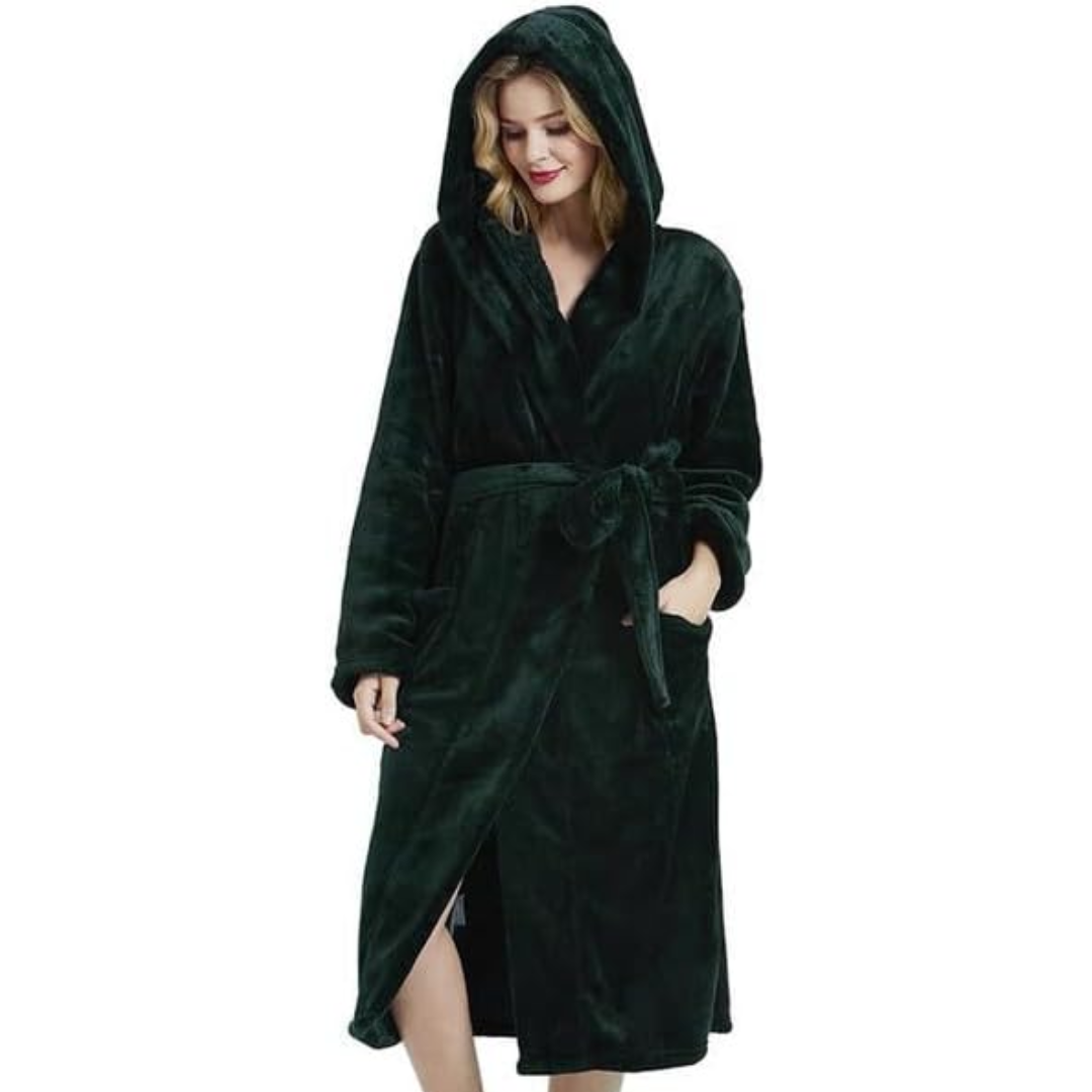 Dames Fleece Badjas met Kap – Vivianne