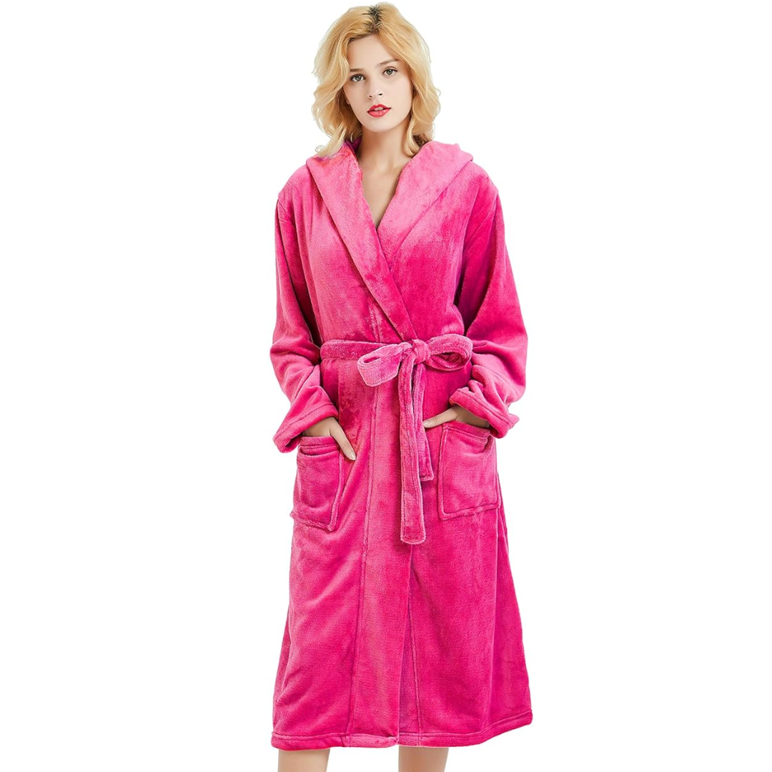 Dames Fleece Badjas met Kap – Vivianne