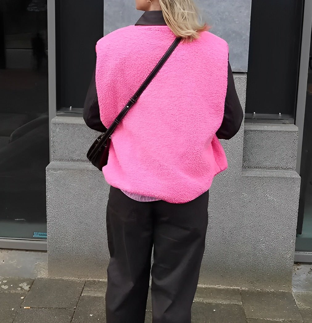 Dames Mouwloze Vest - Met Knopen, Zacht en Comfortabel voor de Herfst