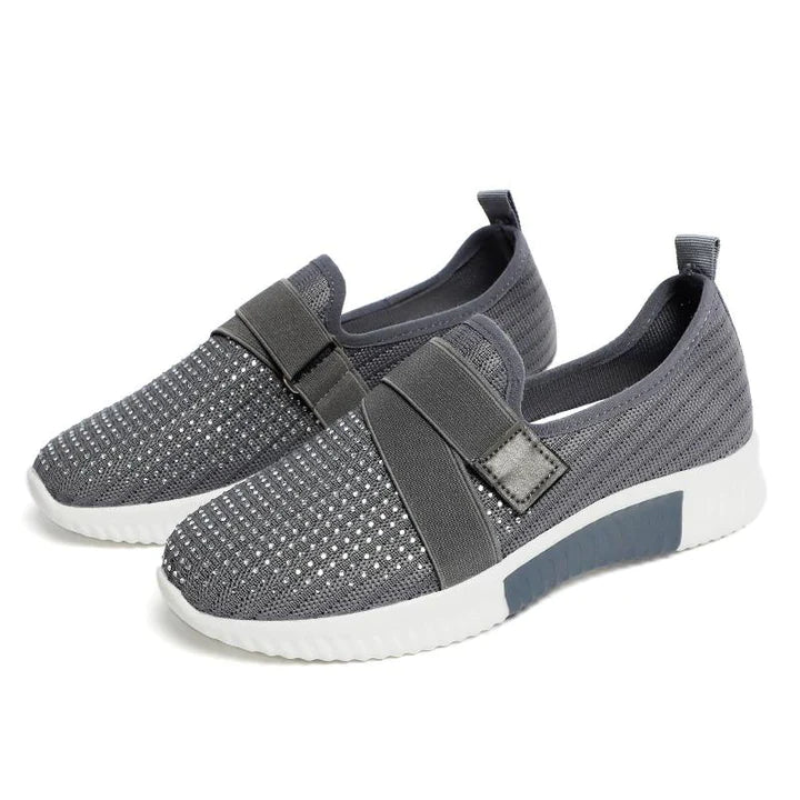 Dames Slip-On Sneakers met Klittenband | Verbeter Je Loophouding!