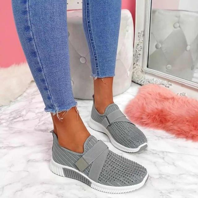 Dames Slip-On Sneakers met Klittenband | Verbeter Je Loophouding!