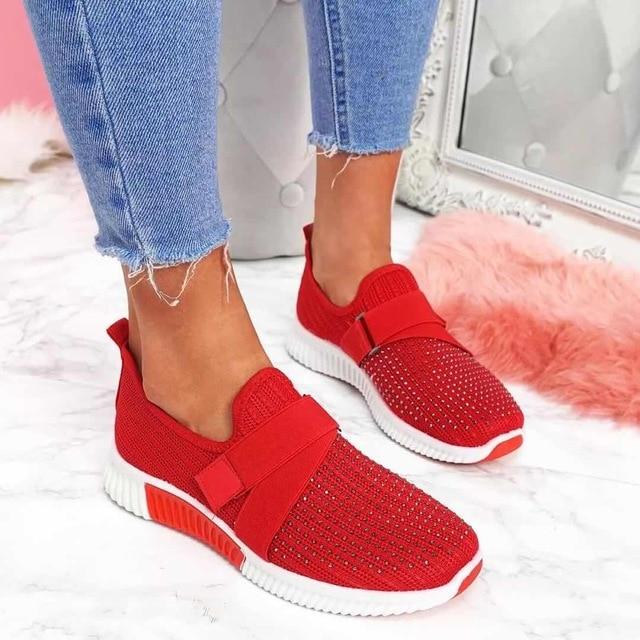 Dames Slip-On Sneakers met Klittenband | Verbeter Je Loophouding!