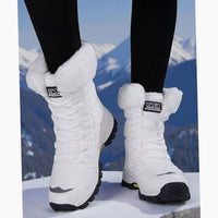 Dames snowboots met pluche voering en vetersluiting