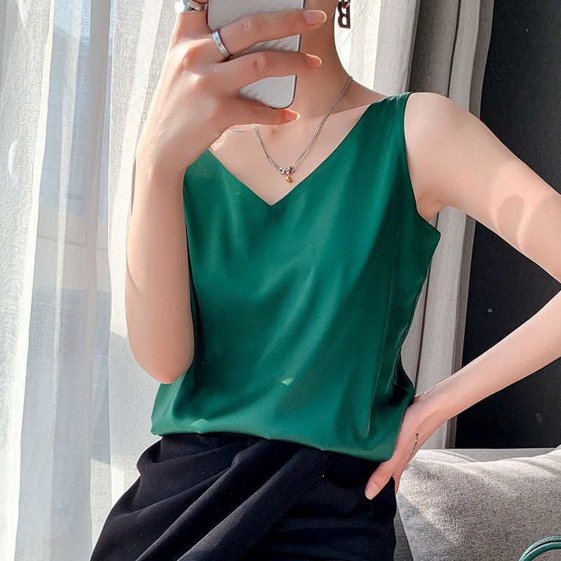 Dames Tanktop Gemaakt van Zachte Zijde