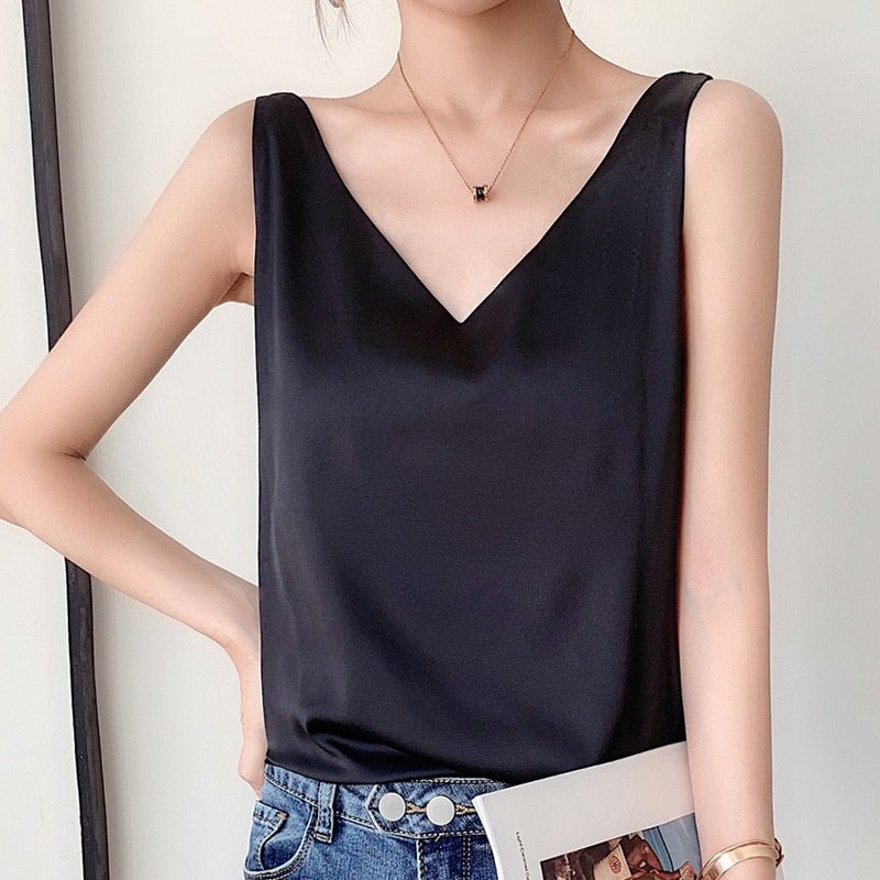 Dames Tanktop Gemaakt van Zachte Zijde