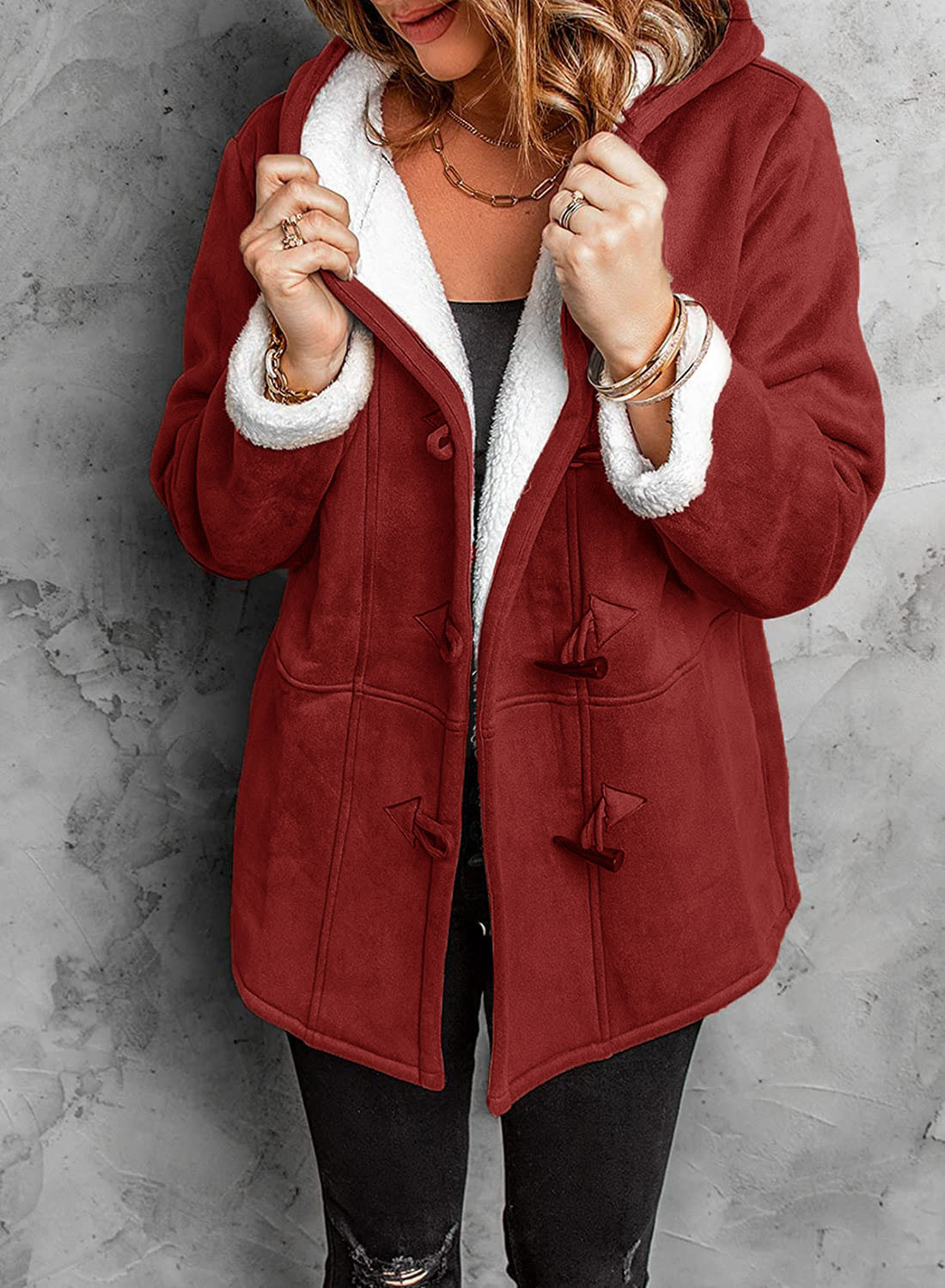 Dames Warme Winterjas met Capuchon en Isolerende Voering