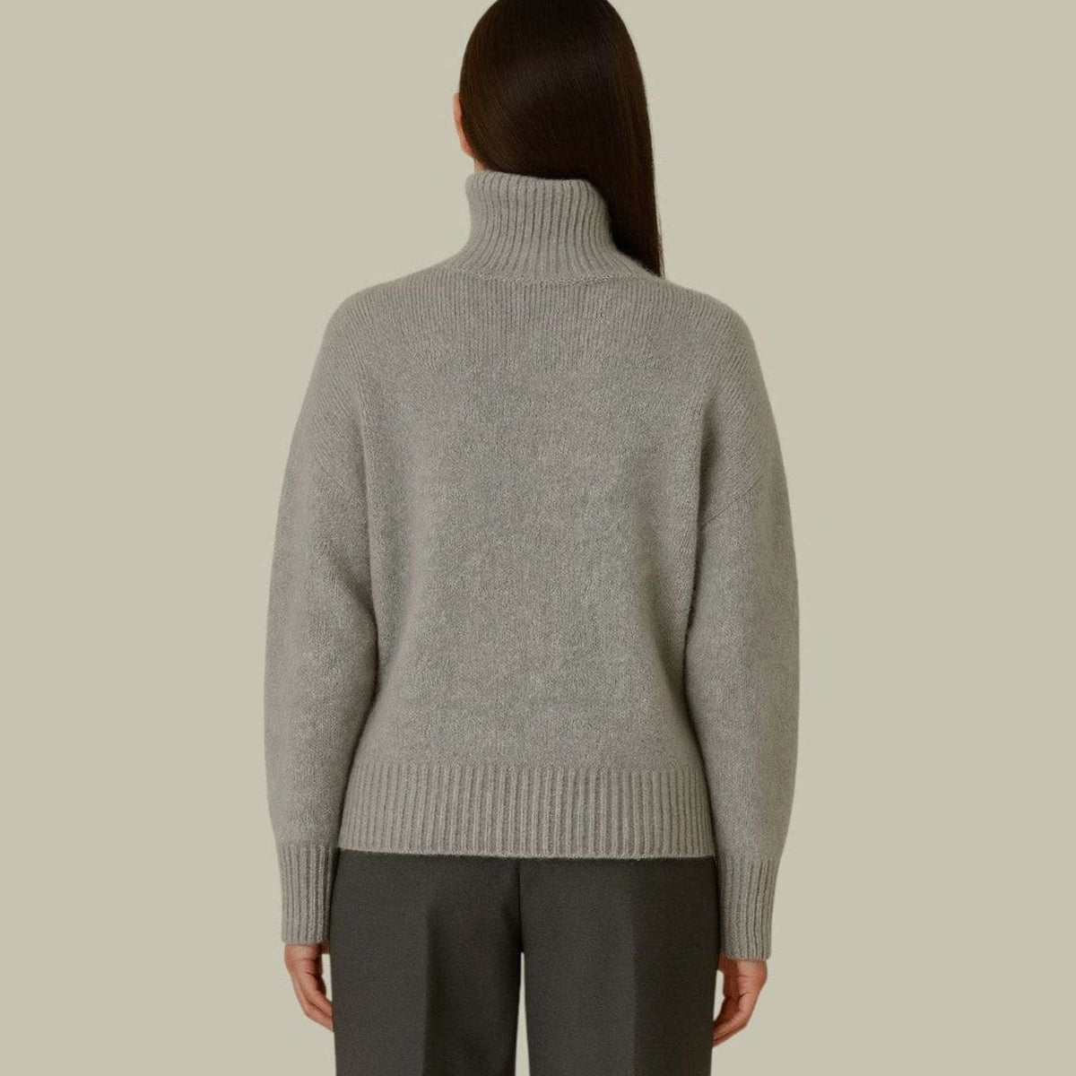 Damescoltrui van merinowol met relaxed fit