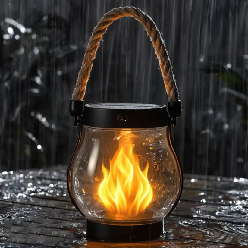 Dancing Flame Solar Lantern™ — Breng Warme, Flikkerende Magie Overal Buiten