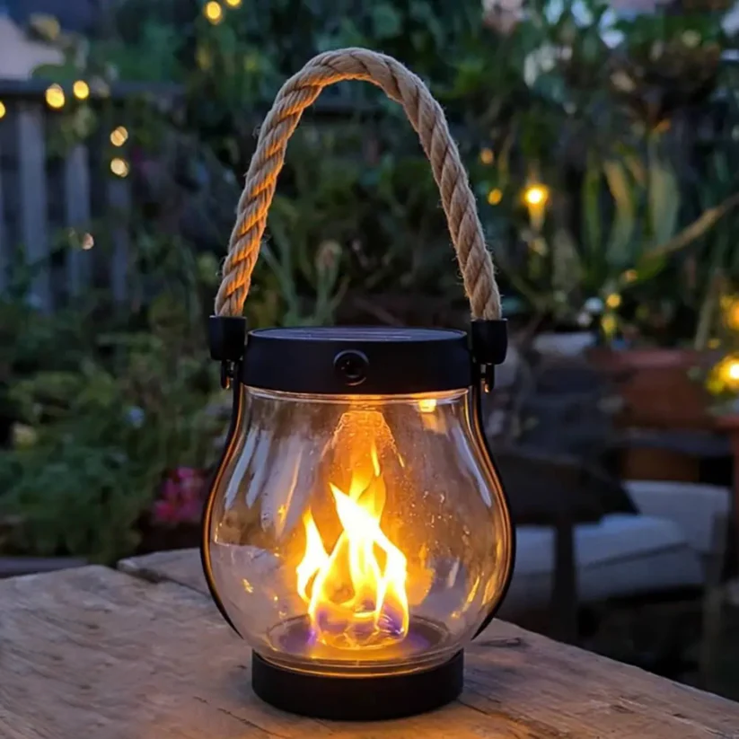Dancing Flame Solar Lantern™ — Breng Warme, Flikkerende Magie Overal Buiten