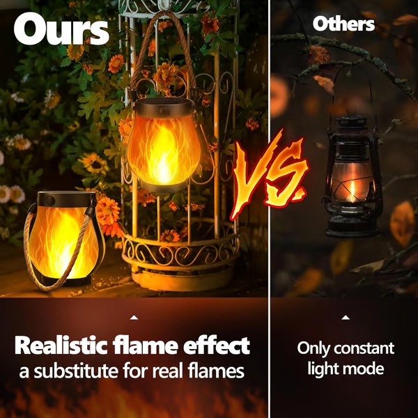 Dancing Flame Solar Lantern™ — Breng Warme, Flikkerende Magie Overal Buiten