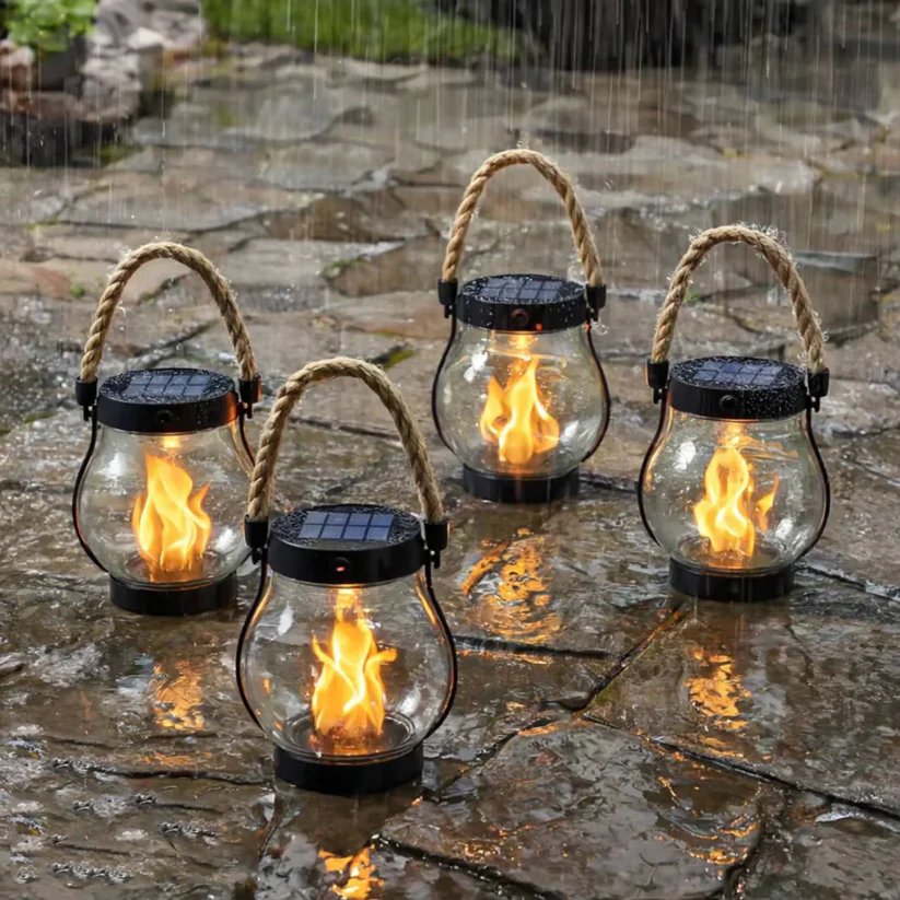 Dancing Flame Solar Lantern™ — Breng Warme, Flikkerende Magie Overal Buiten