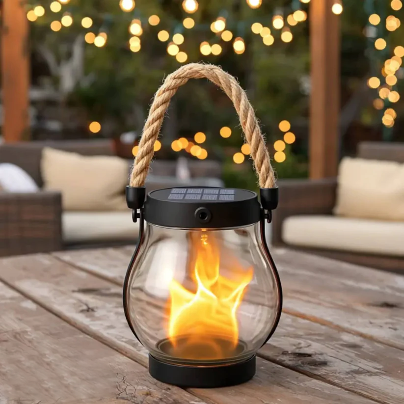 Dancing Flame Solar Lantern™ — Breng Warme, Flikkerende Magie Overal Buiten