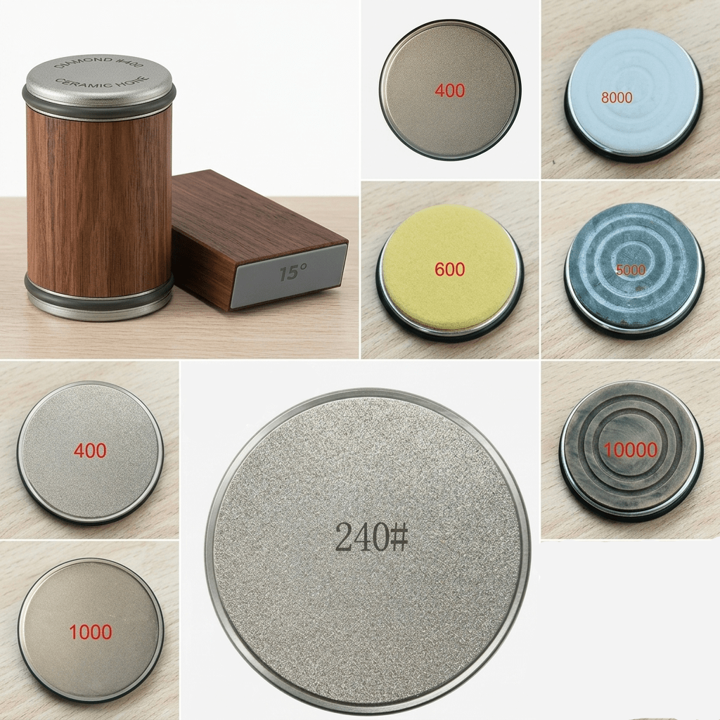DIASHARP – Rolmes slijper set met diamant slijper en houten platform
