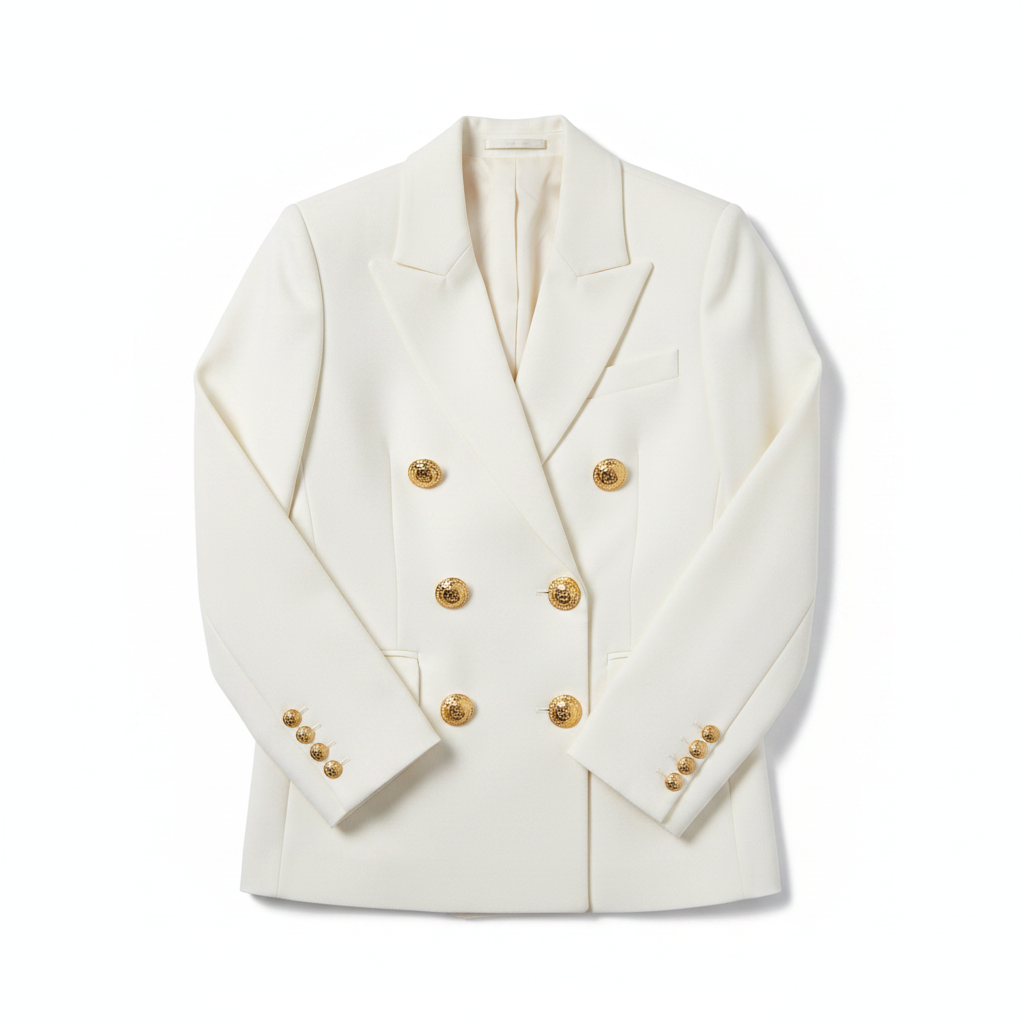 Double-breasted damesblazer met knopen - Elegante colbert met lange mouwen