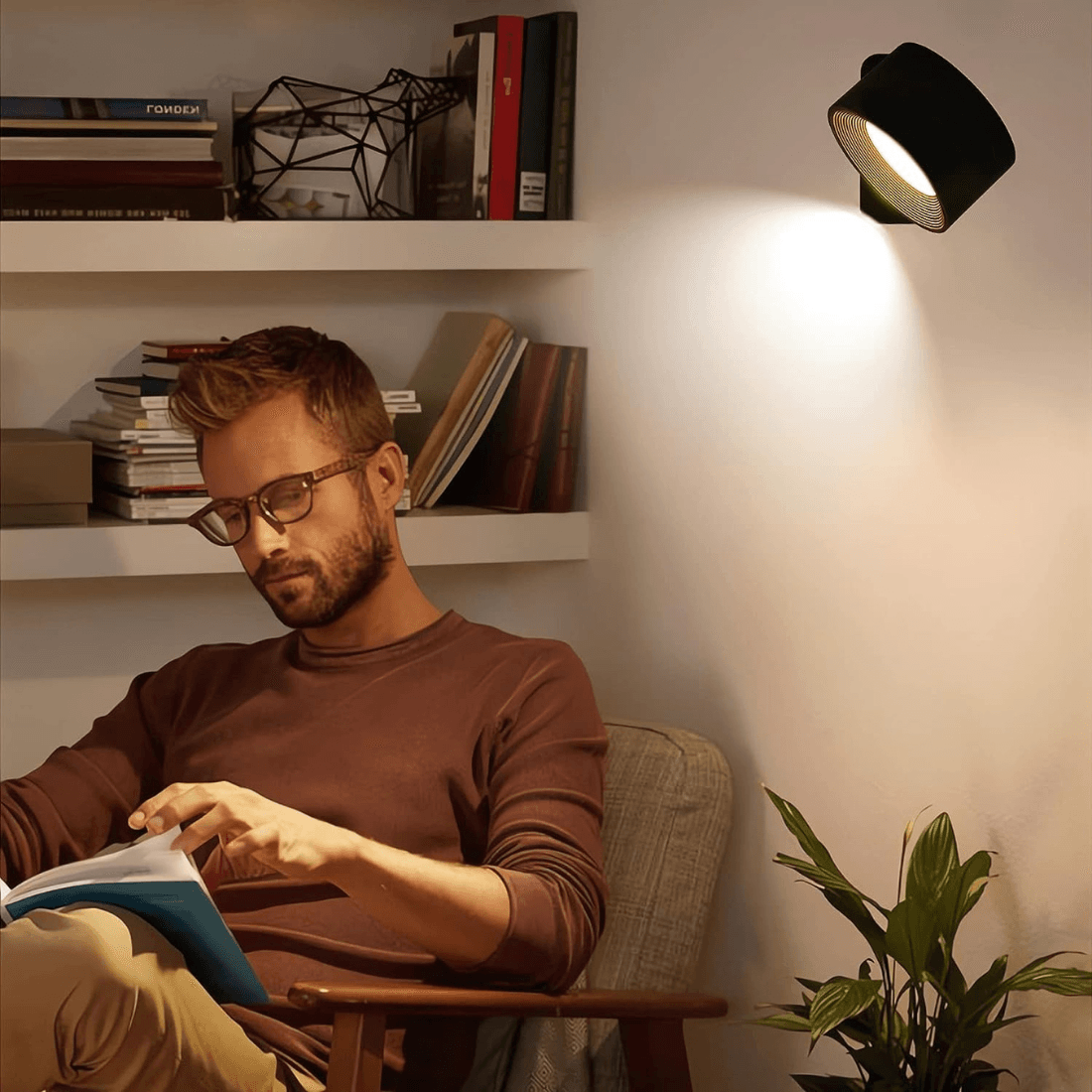 Draadloze Wandlamp – 360° Verstelbare en Oplaadbare LED Verlichting (USB)