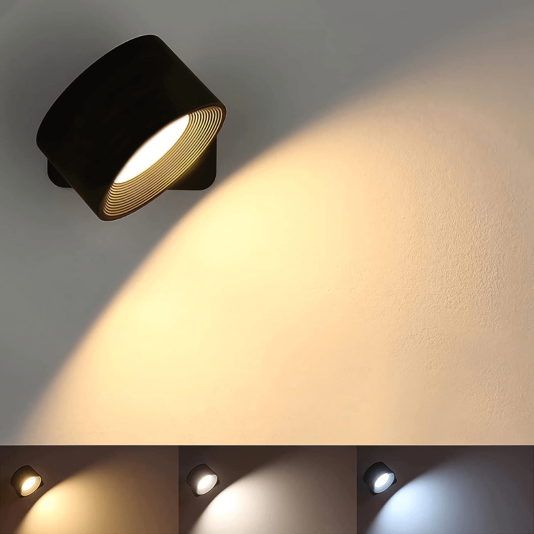 Draadloze Wandlamp – 360° Verstelbare en Oplaadbare LED Verlichting (USB)