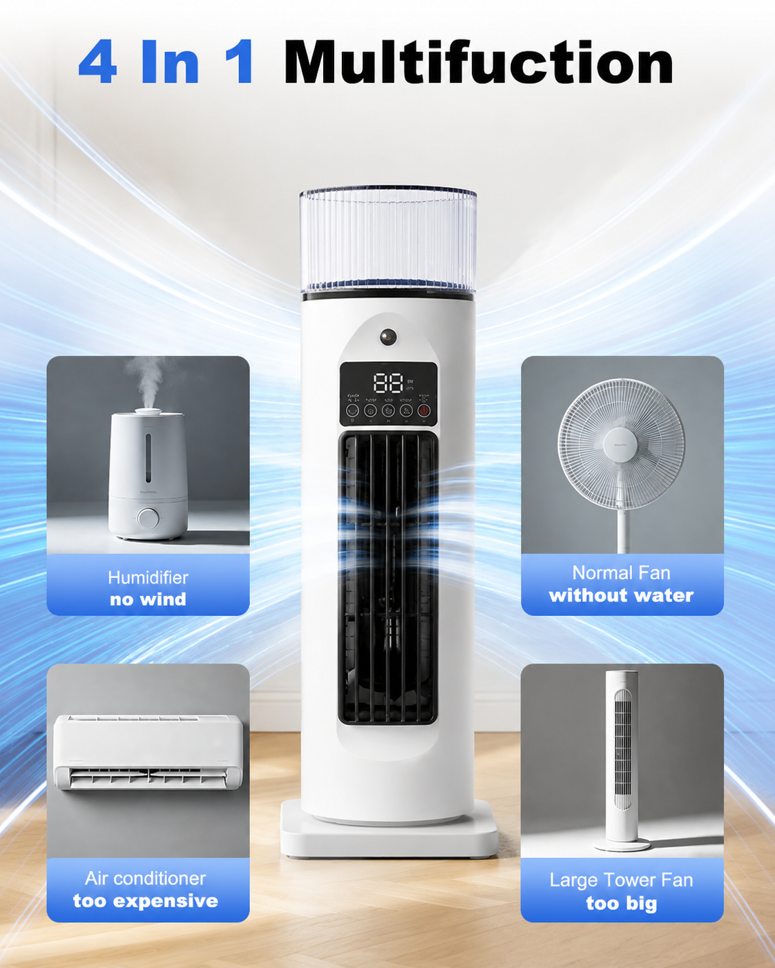 Draagbare 4-in-1 Kamercooler met Afstandsbediening en Timer - Image 2