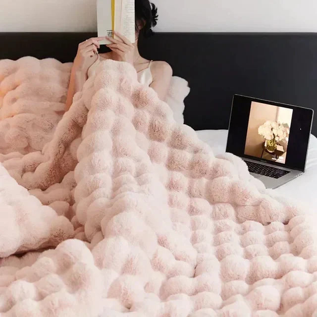 Draagbare Fluffy Deken van Faux Bont - VeluLuxe