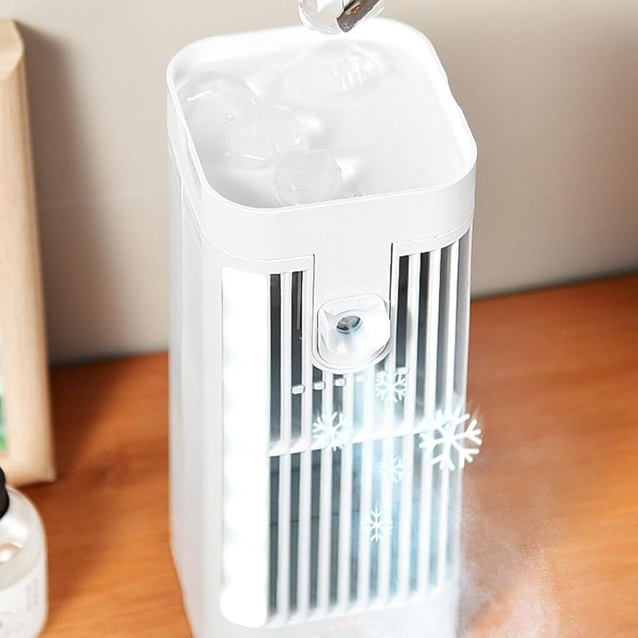 Draagbare USB Vernevelaar Ventilator met 3-Snelheden Luchtstroom & Nachtlampje