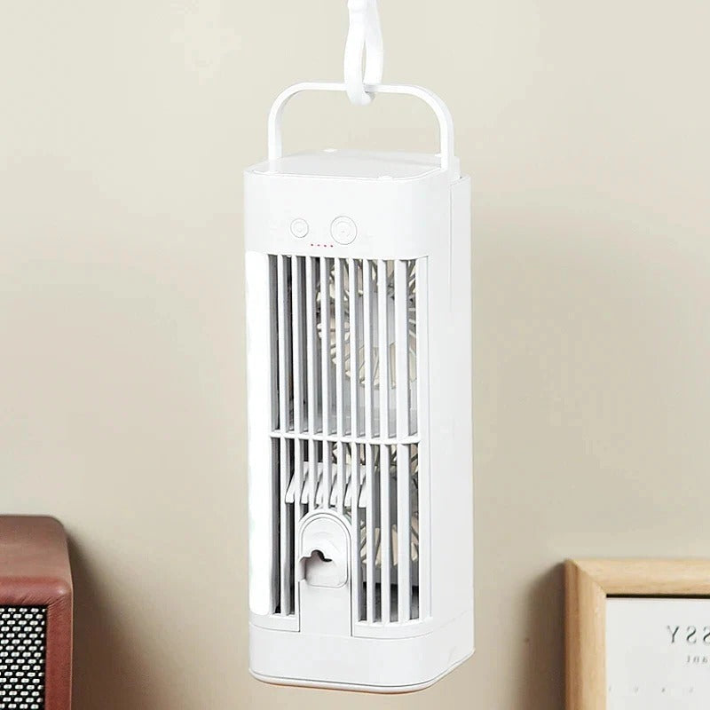 Draagbare USB Vernevelaar Ventilator met 3-Snelheden Luchtstroom & Nachtlampje