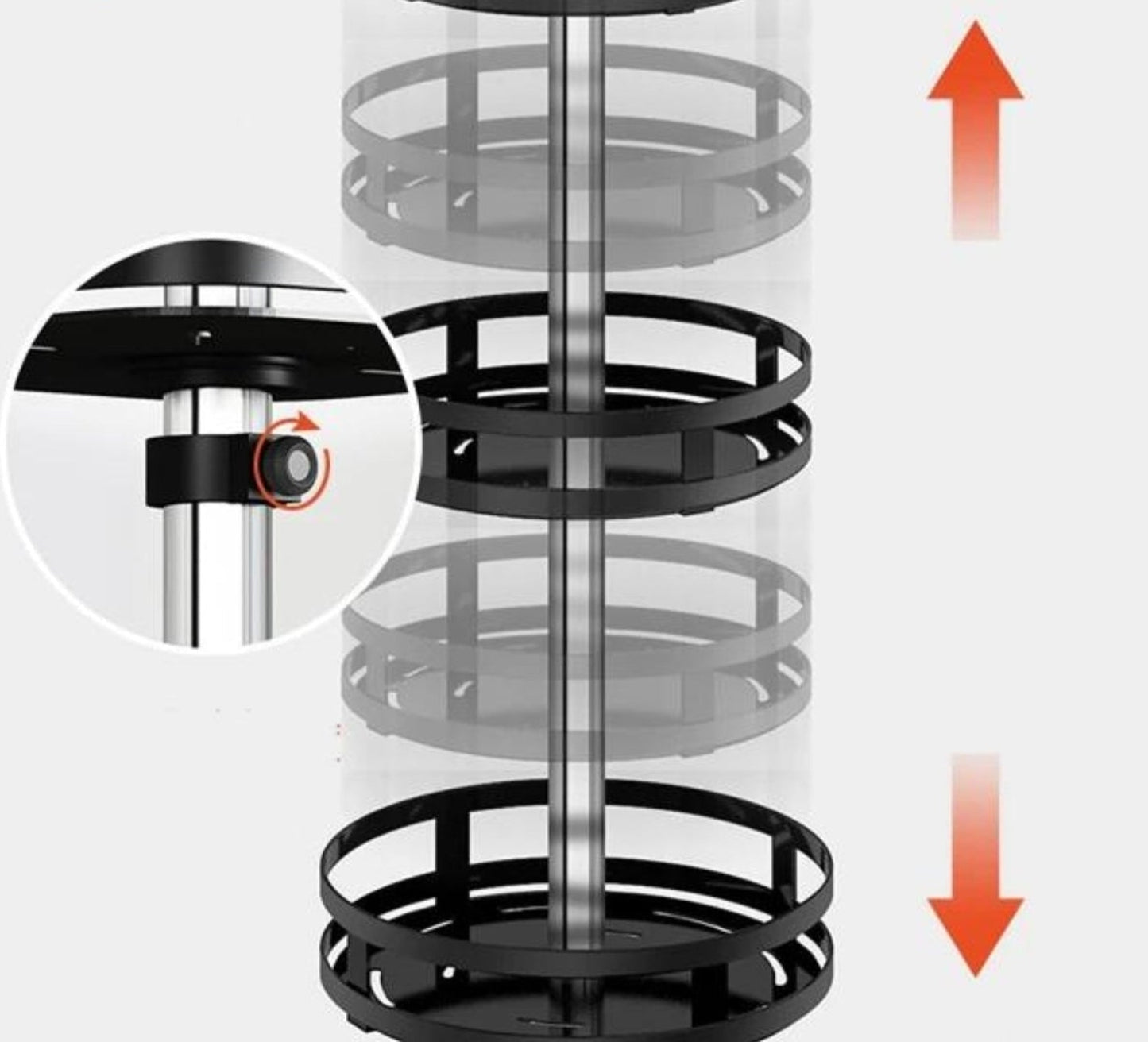 Draaiende Opbergrek - TwistRack 360°