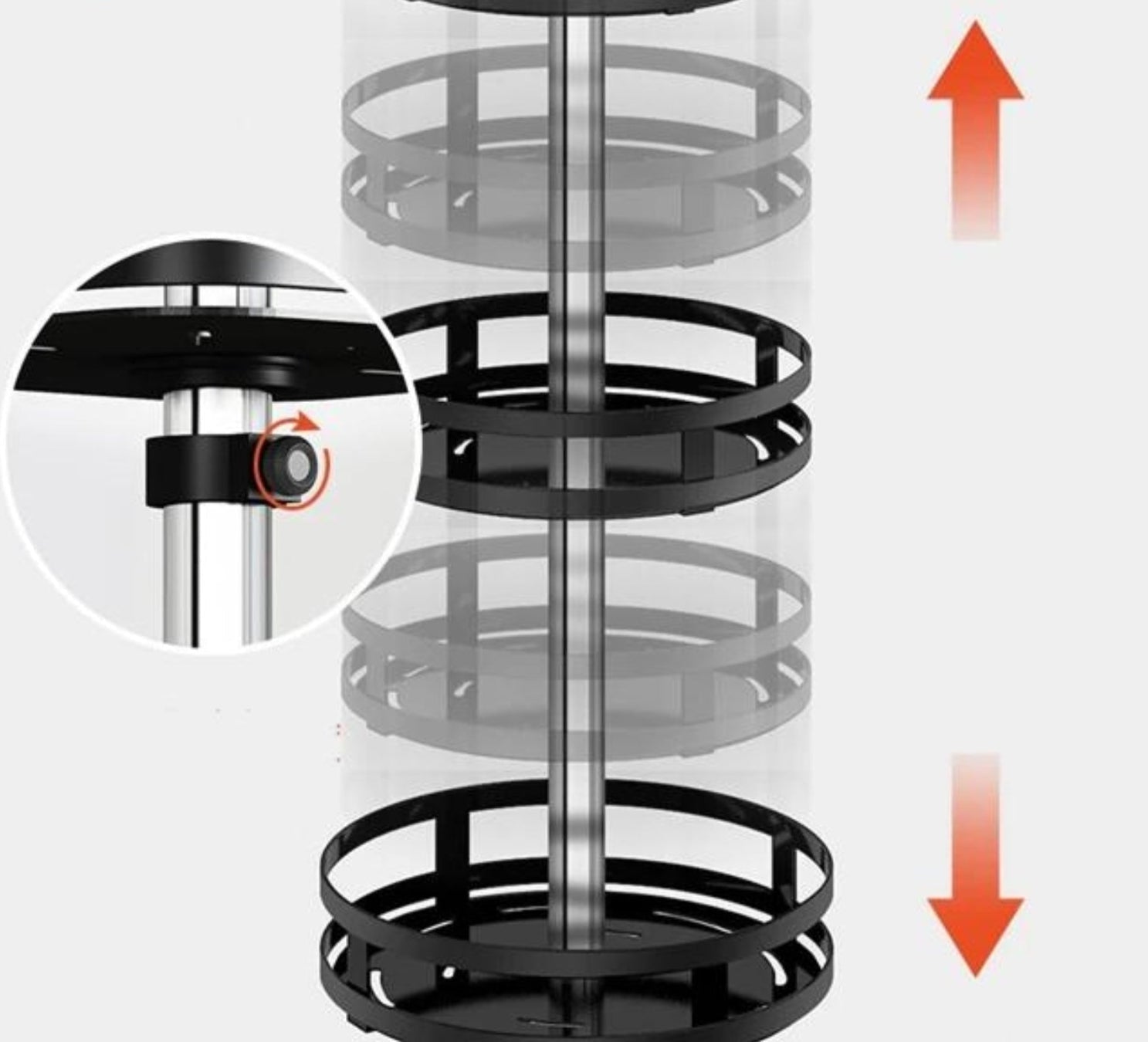 Draaiende Opbergrek - TwistRack 360°