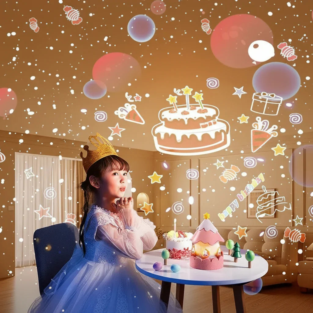 Dreamlix – Muzikale Sterprojector met 12 Betoverende Thema's