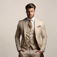 Driedelig slim fit pak