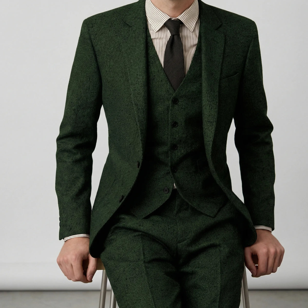 Driedelig slim fit pak