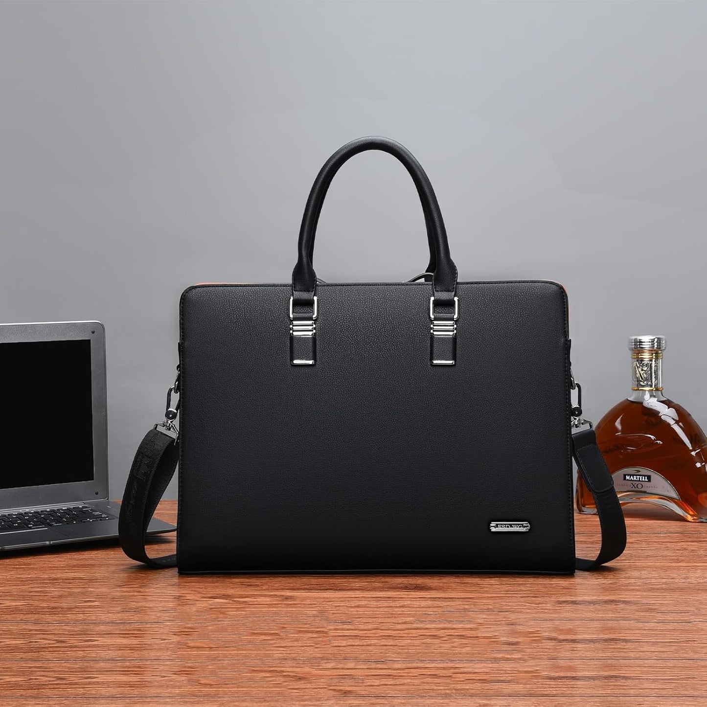 Echte Leren Multi-Compartment Zakenlaptoptas voor Professionals