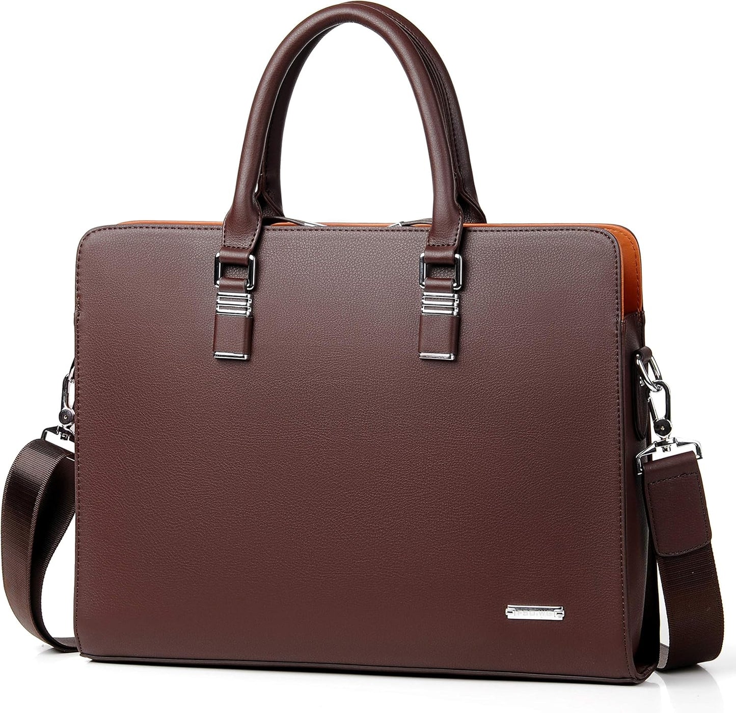 Echte Leren Multi-Compartment Zakenlaptoptas voor Professionals