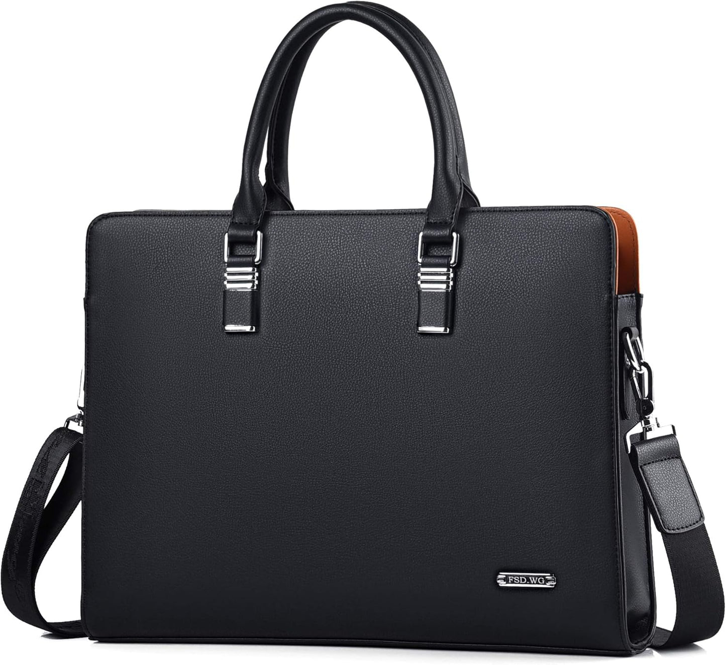 Echte Leren Multi-Compartment Zakenlaptoptas voor Professionals
