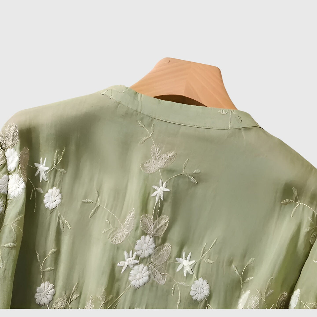 Elegante damesblouse met bloemenborduursel