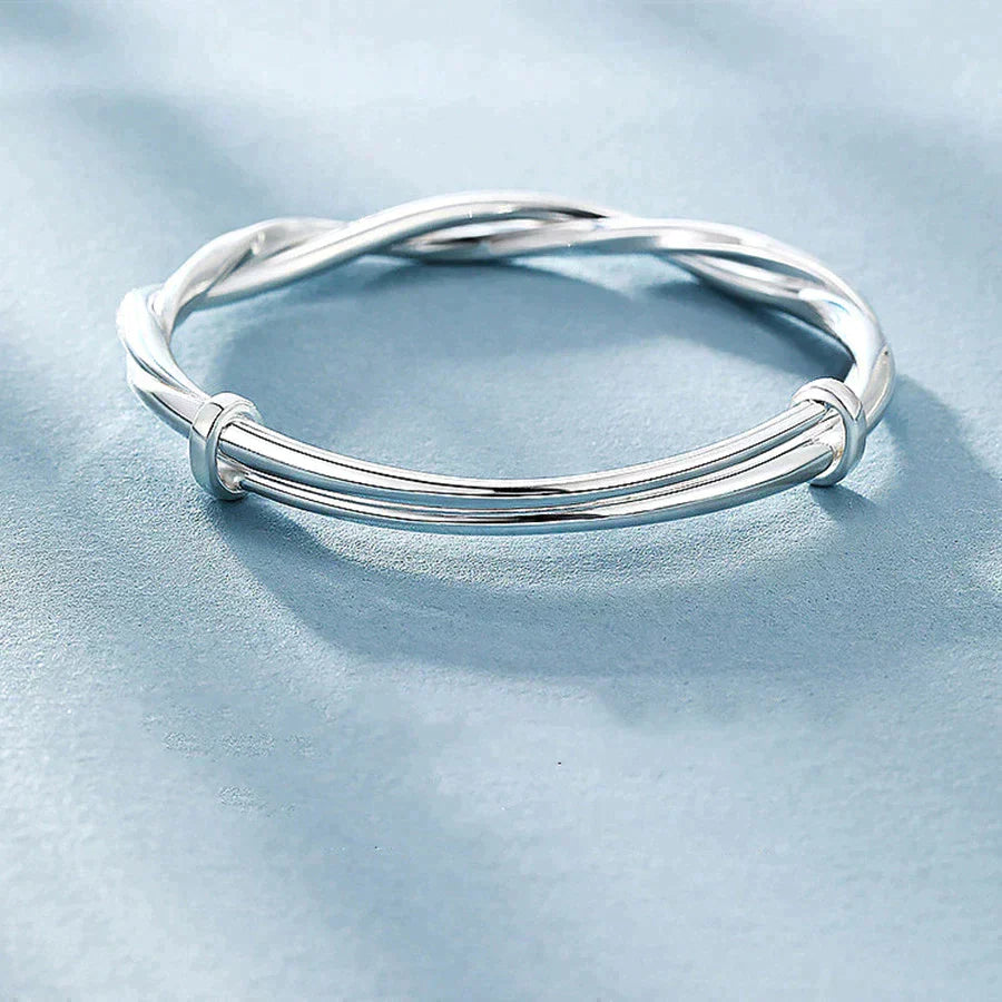 Elegante Gedraaide Zilveren Armband