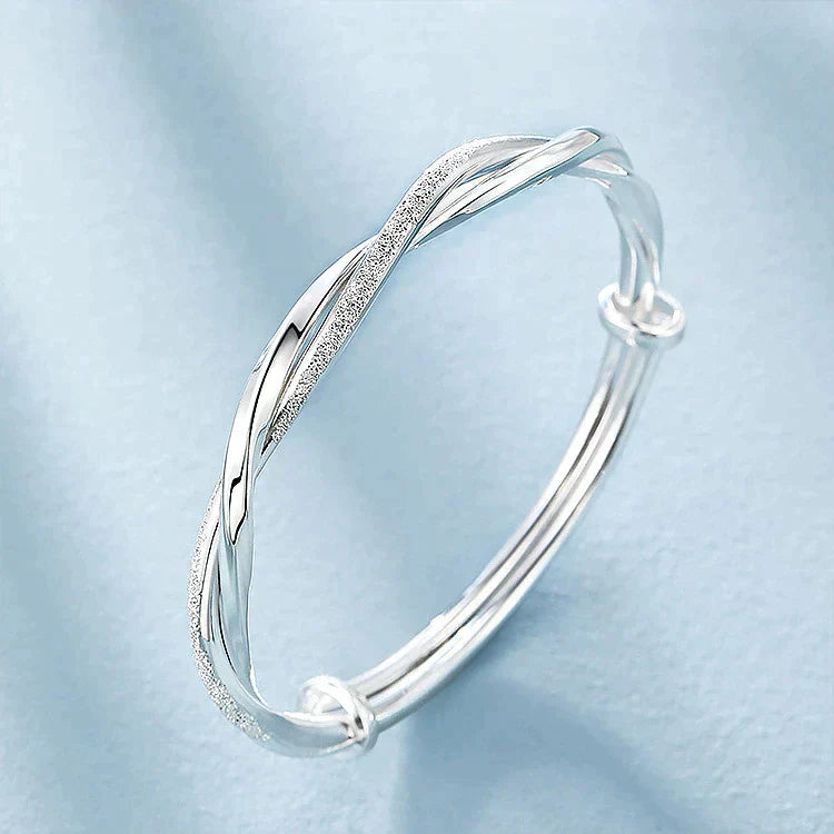 Elegante Gedraaide Zilveren Armband