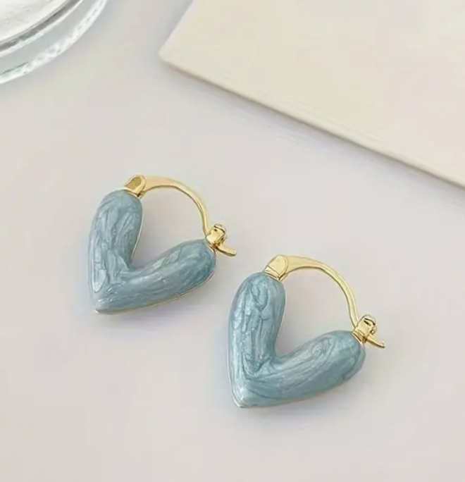 Elegante Hartvormige Oorbellen