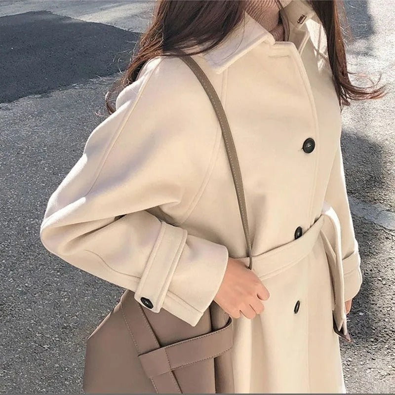 Elegante Lange Winterjas voor Vrouwen