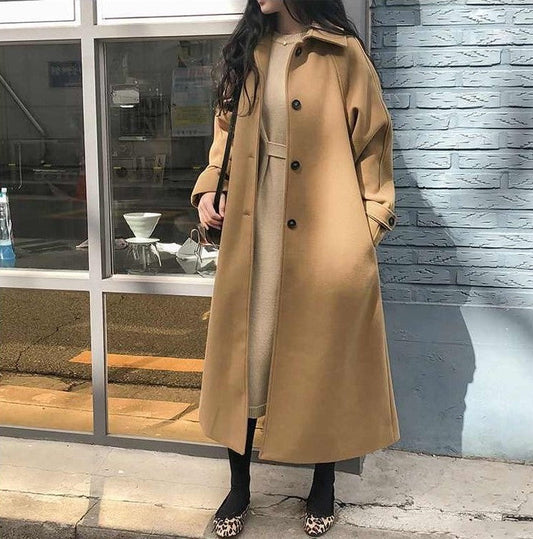Elegante Lange Winterjas voor Vrouwen