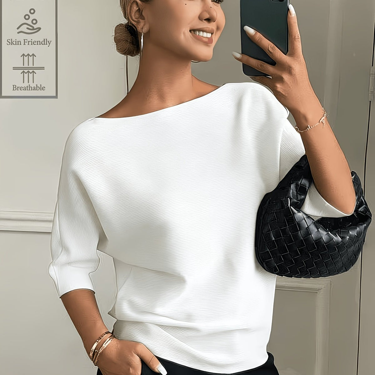Elegante trui met boothals